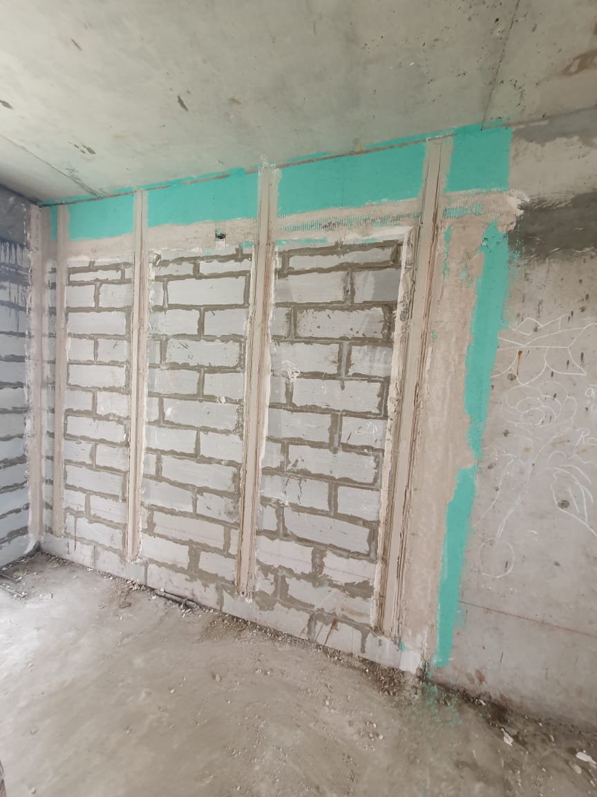 AAC Block Wall Gypsum Screed Level Guides