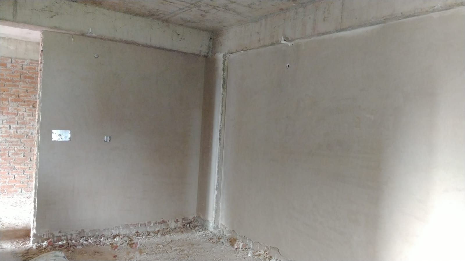 Interior Room Flawless Gypsum Plastered Walls