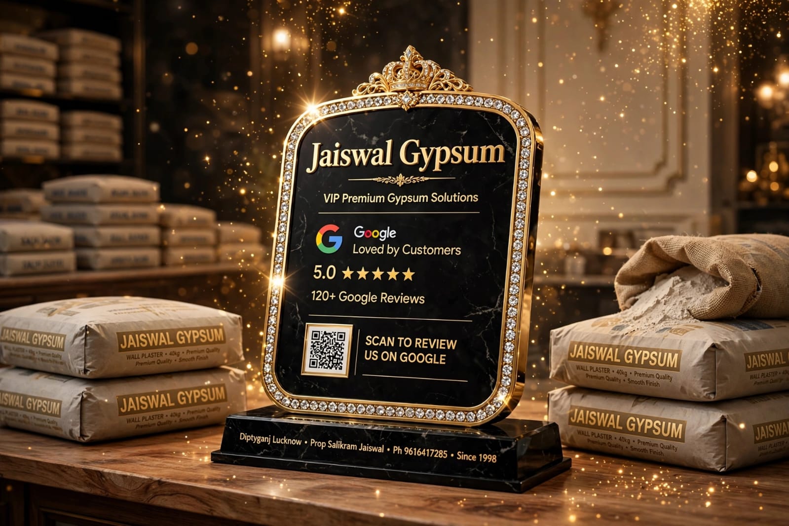 Google 5 Star Rated Contractor Trophy