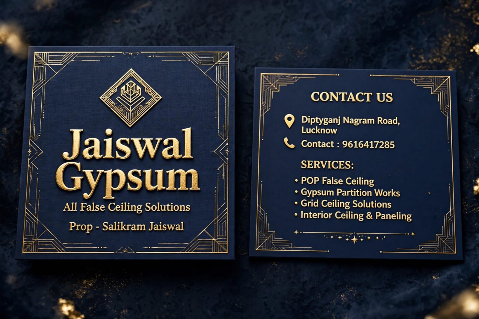 Square Luxury Visiting Card Services and Contact